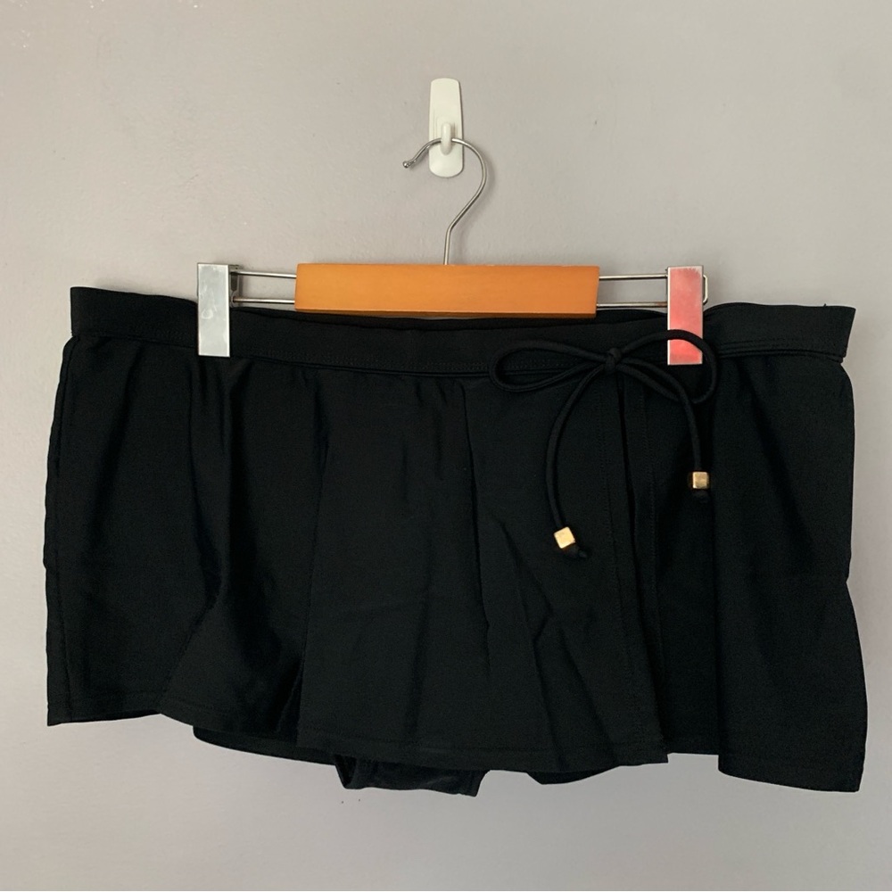 George Women’s Black Swim Skirt Bottom Size XL Built-In Shorts
